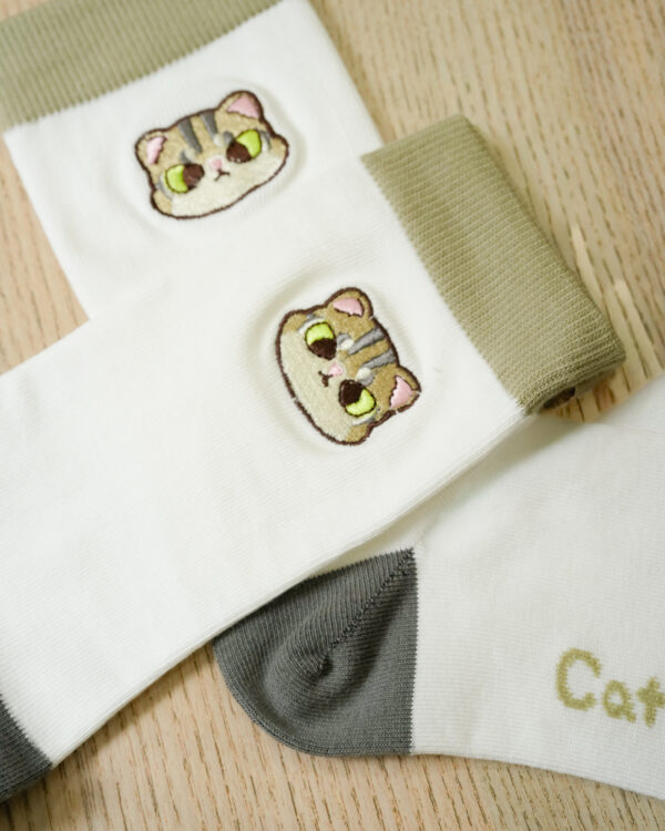 探頭貓貓刺繡緹花襪｜CatBoss 貓老闆聯名款 13